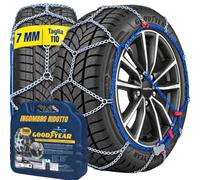 Goodyear G7 Catene da Neve Auto 7 mm Spessore Ridotto, Misura 110, 2 Pz | Per uso frequente su neve e ghiacchio, tensionatore automatico, cavo laterale colorato, omologate EN 16662-1 e ONORM V5117