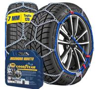 Goodyear G7 Catene da Neve Auto 7 mm Spessore Ridotto, Misura 120, 2 Pz | Per uso frequente su neve e ghiacchio, tensionatore automatico, cavo laterale colorato, omologate EN 16662-1 e ONORM V5117