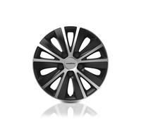 E_0002_S3701425 Bigbuy Car Copri Cerchioni GOD9053 Nero 14" Auto, Moto E Nautica