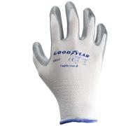 GOODYEAR - Guanti In Nylon E Nitrile Mod.g057 Taglia 8 Bianco /grigio Lavoro