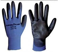 Goodyear guanti in tesuto nido d'ape e palmo in poliuretano taglia 9 colore blu