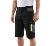 Goodyear GYSHO045 - Pantaloncini da Lavoro da Uomo, Elasticizzati, con Tasche Multiple, Nero/Grigio, 32W