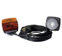 Goodyear - Kit fanale posteriore magnetico per rimorchio DC12V, con cavo a 7 pin, lampada al tungsteno IP67, 4 posizioni: posteriore, freno, indicatore di direzione, targa, dimensioni 28×9×8,5 cm