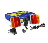 Goodyear - Kit Valigetta Luci Posteriori LED Wireless per Rimorchio, Bluetooth, Fissaggio Magnetico, Autonomia 10h, 4 Funzioni: Posizione, Freno, Frecce, Targa, 12V