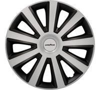 Goodyear Memphis Carbon - Copricerchi per Auto, Set da 4 Pezzi, 35 cm, Colore: Nero/Argento
