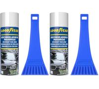 Goodyear Pack Inverno: Sbrinatore per Parabrezza 400 ml e Raschietto Piccolo Eco, Soluzione Completa per Rimuovere Ghiaccio e Brina dal Parabrezza (Confezione da 2)