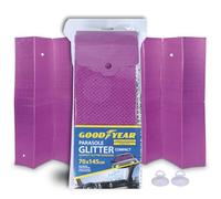 Goodyear Parasole Auto Anteriore 70x145 cm Dobleface con Ventose - Protezione Solare Parabrezza Universale - Fucsia squame piccole - Anti-UV, Termico, Ripiegabile - Accessori Auto Estivi