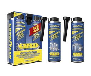 Goodyear PRO Additives Kit di Pre-ispezione Diesel con detergente per iniettori, Additivo per gasolio 300+300 ml