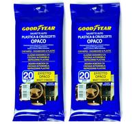 Goodyear Salviette Auto Pulizia Interni, Salviettine per Plastica e Cruscotti Opaco (Confezione da 2)