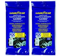 Goodyear Salviette Pulizia Auto Interni, per Plastiche e Cruscotti Lucido (Confezione da 2)