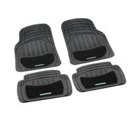 GOODYEAR SET 4 PEZZI TAPPETINI UNIVERSALI SAGOMABILI IN GOMMA E MOQUETTE NERI