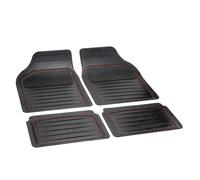 GOODYEAR SET 4 PEZZI TAPPETINI UNIVERSALI SAGOMABILI IN GOMMA NERI ROSSI PERFECT