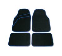GOODYEAR SET 4 PEZZI TAPPETINI UNIVERSALI SAGOMABILI IN MOQUETTE NERI E BLU