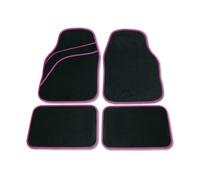 GOODYEAR SET 4 PEZZI TAPPETINI UNIVERSALI SAGOMABILI IN MOQUETTE NERI E ROSA