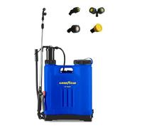 Goodyear - Spruzzatore manuale a zaino da 16 litri, lancia in acciaio inossidabile, pressione di esercizio 1,4-2 bar, cinghie regolabili, ugello ad alta precisione, per erbicidi e fertilizzanti