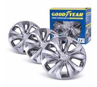 Goodyear SR Copricerchi Lisbona 14" Silver - Set 4 Pezzi - Copri Ruota Universali - Stile Elegante - Installazione Rapida