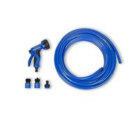 Goodyear - Tubo da giardino avvolgibile da 15 m, PVC a 3 strati, antipiega e resistente ai raggi UV, Ugello a spruzzo a 9 posizioni, Connettori rapidi da 1/2" e 3/4", Alta pressione