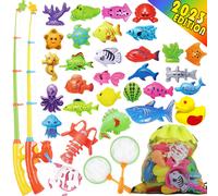 GoodyKing - Gioco di pesca magnetico per bambini, da piscina, per esterni e interni, per feste di carnevale, da bagno, per bambini da 1 a 3, 4, 5