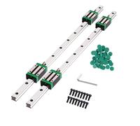 GooEquip Guida lineare, 2 binari lineari HGR 25-1500 mm, con 4 blocchi scorrevoli, lunghezza binari lineari 1500 mm, per stampanti 3D, macchine CNC, dispositivi elettrici
