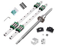 GooEquip Guida Lineare 2 pezzi HGR20 500mm Guida Lineare con 4 pezzi Blocchi Scorrevoli, Kit vite a sfera SFU1605 450mm per Stampante 3D, Macchina CNC, Dispositivi elettrici, Macchine mediche