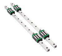 GooEquip Guida lineare in set da 2 pezzi HGR20 da 400 mm, binario lineare con 4 blocchi scorrevoli, per stampanti 3D, macchine CNC, dispositivi elettrici, macchine mediche