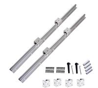 GooEquip Guida lineare SBR20 3000 mm, 4 guide lineari da 1500 mm e 8 blocchi di cuscinetti SBR20UU + 4 tasselli per stampanti 3D, macchine CNC e dispositivi automatizzati
