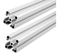 GooEquip Sistema Profilo in Alluminio 2 Pezzi 1000mm 4040 T Tipo Norma Europea Profilo in Alluminio 40x40 Guida Lineare per Stampante 3D e Macchina per Incisione Laser CNC Fai da Te