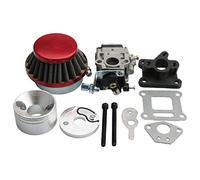 GOOFIT 2 Tempi Collettore Kit Carburatore Decespugliatore 15 Moto con con Filtro Aria sostituzione per 47cc 49cc Mini Pocket Bike Quad Scooter