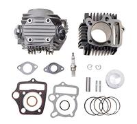 GOOFIT 52.4 mm Completato Set Di Montaggio Per Rivestimento Della Testata Del Cilindro Con Guarnizioni Pistoni Sostituzione Della Candela Sostituzione Per Atv A 4 Tempi 110cc Go Kart Dirt Bike