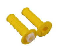 GOOFIT 7/8" 22mm 25mm Giallo (Comprese Linee di valvola Bianche) CNC Maniglia di Torsione Avanzata Manopole Manubrio Gomma Sostituzione per 50cc-250cc Dirtbike Go Karts Atvs Scooters Pitbike Quad