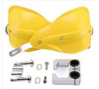 GOOFIT 7/8" Moto Spazzola A Mano Manubrio Protector Protector Paramano Manubrio Sostituzione per ATV Scooter Go Kart Giallo