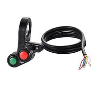 GOOFIT 7/8" Pulsante di Interruttore del Corno della Luce del Segnale di Rotazione del Manivolo Sostituzione per Spotlight Scooter Electrombile Moped