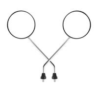 GOOFIT 8MM Specchietto retrovisore Circolare Moto Universale Sostituzione per 50cc 125cc 150cc 250cc Scooter Pit Bike ATV Argento