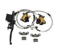 GOOFIT Assemblaggio della Pinza del Cilindro Principale del Freno a Disco Anteriore con Pastiglie del Freno Sostituzione per Chinese 50cc 70cc 90cc 110cc 125cc ATV Quad