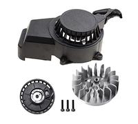 GOOFIT Avviamento A Strappo In Lega Nera Con Pezzi Di Ricambio sostituzione per Volano Da 18 Pollici sostituzione per Mini Atv 47cc 49cc All Terrain