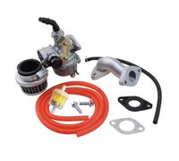 GOOFIT Carburatore Minimoto 19mm PZ19 con Filtro Aria 35 con Tubo Carburante sostituzione per XR CRF 50cc 70cc 90cc 110cc 125cc Scooter e Ciclomotore ATV Quad Rosso