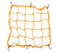GOOFIT Corde Elastiche con Ganci Ragno Moto Rete Portaoggetti sostituzione per Auto Bagagliaio sostituzione per Coprire Appendere Casco ATV Biciclette 40 x 40 cm (Giallo)