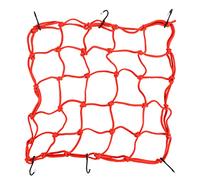 GOOFIT Corde Elastiche con Ganci Ragno Moto Rete Portaoggetti sostituzione per Auto Bagagliaio sostituzione per Coprire Appendere Casco ATV Biciclette 40 x 40 cm (Rosso)