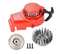 GOOFIT Lega Rossa Pull Start Recoil Starter Con Volante A Pinna 18 Sostituzione per 2 Stroke 43cc 47cc 49cc ATV Mini Dirt Bike Scooter Brush Cutter Water pump