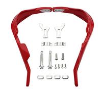 GOOFIT Paramani Moto Enduro 22mm Universali Alluminio Acerbis Manubrio Motocross Pit Bike sostituzione per ATV Quad Scooter Off-Road Ciclomotore Rosso