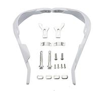 GOOFIT Paramani Moto Enduro 22mm Universali Alluminio Acerbis Manubrio Motocross Pit Bike sostituzione per ATV Quad Scooter Off-Road Ciclomotore Bianco