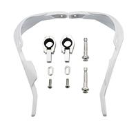 GOOFIT Paramani Moto Enduro 28mm Universali Alluminio Acerbis Manubrio Motocross Pit Bike sostituzione per ATV Quad Scooter Off-Road Ciclomotore Bianco