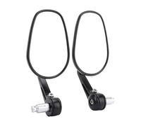 GOOFIT poligono in lega universale 7/8 "22mm manubrio fine retrovisore specchietti laterali sostituzione per go kart buggy UTV scooter ciclomotore ATV quad pitbike Grande cilindrata nera Moto