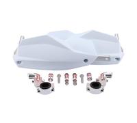 GOOFIT Universale 22mm 28mm Manubrio Moto Manubrio Protector Piastra Di Protezione Manubrio Adatto sostituzione per Piccola Moto Kart Bianco
