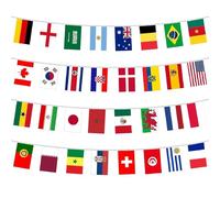 GOOGIT 50 Bandierine Internazionali Ghirlande del Mondo Decorazioni Feste Giardino Bar Pub (Internazionali)