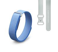 Google Fitbit Air - Activity tracker senza schermo con monitoraggio di fitness - Compatibile con iOS e Android - Viola lavanda + Cinturino sportivo per Fitbit Air - Grigio nebbia, small