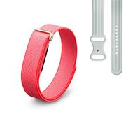 Google Fitbit Air - Activity tracker senza schermo con monitoraggio di fitness - Compatibile con iOS e Android - Rosso lampone + Cinturino sportivo per Fitbit Air - Grigio nebbia, small