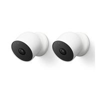 Google Nest Cam Telecamera di Sicurezza, Interna ed Esterna, a Batteria, Confezione da 2, Bianco