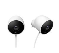 Google Nest - Telecamera di sicurezza per esterni, visione notturna, video HD 1080p, video live 24/7, telecamera CCTV resistente alle intemperie, la sicurezza non è mai stata così bella - confezione da 2