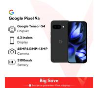 Google Pixel 9a, 6,3", 120Hz, 5100mAh, 23W cablato, Google Tensor G4, 8G RAM 128/256GB, 1080 x 2424 pOLED, Smartphone Iries